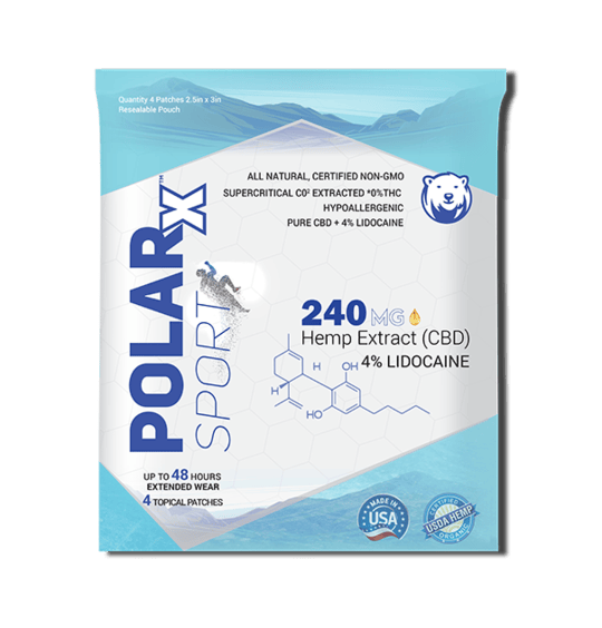 PolarX™ CBD Patch + 4 Lidocaine Topical Patches (4 count