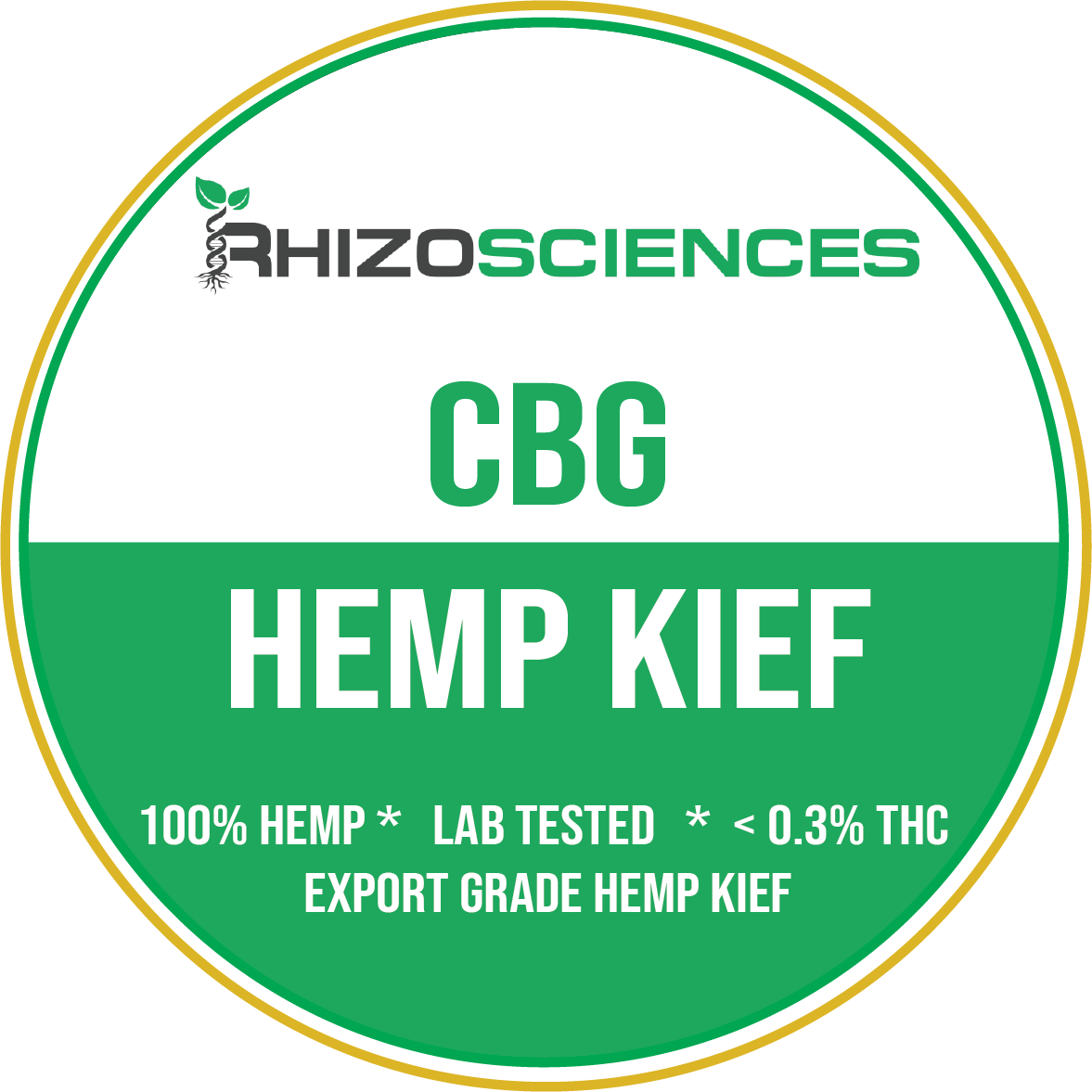 Hemp Kief CBG 1lb 453 grams HEMPEX Hemp Extracts by Rhizo Sciences