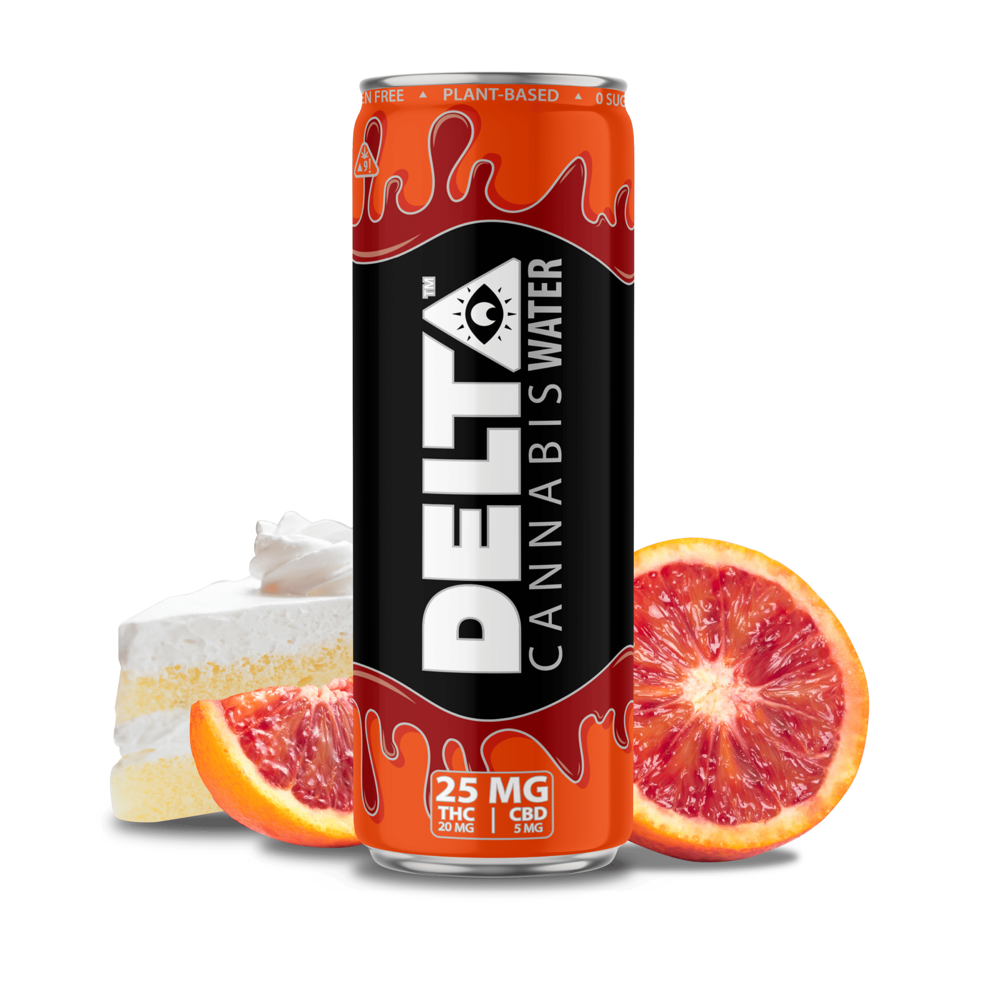 DELTA Cannabis Water Wedding Cake BloodOrange Hemp Hermit Cannabis