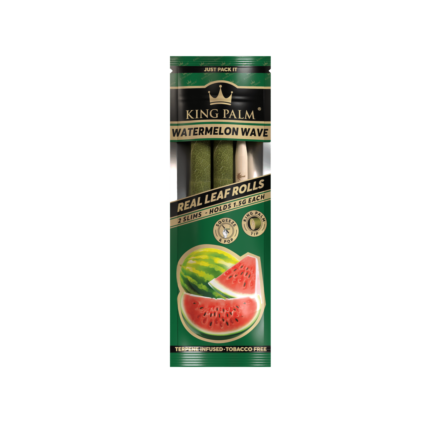 King Palm Watermelon Wave Flavor Slim Size Cones 1 Pack, 2 Rolls