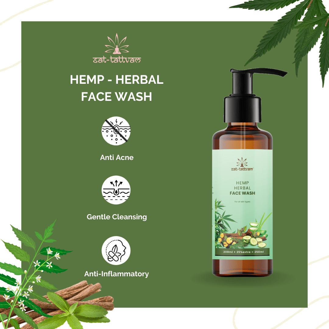 SatTattvam Hemp Neem Herbal Face Wash 250ml Hempistani