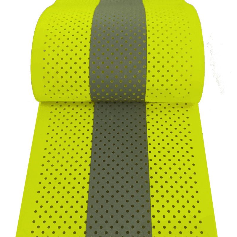 HTXXXX 75mm FR Aramide Reflective Tape, YellowSilverYellow, SewOn