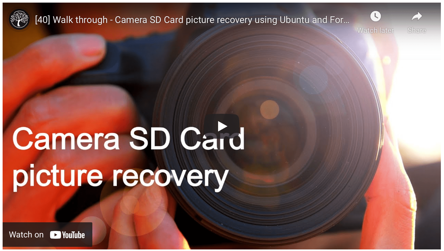 [40] Walk through Camera SD Card picture recovery using Ubuntu and Foremost. HendGrow