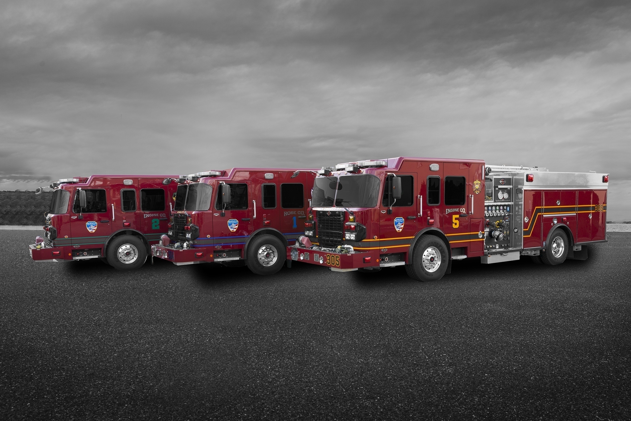 Hewlett 3 Side Mount Pumpers 2017 Hendrickson Fire