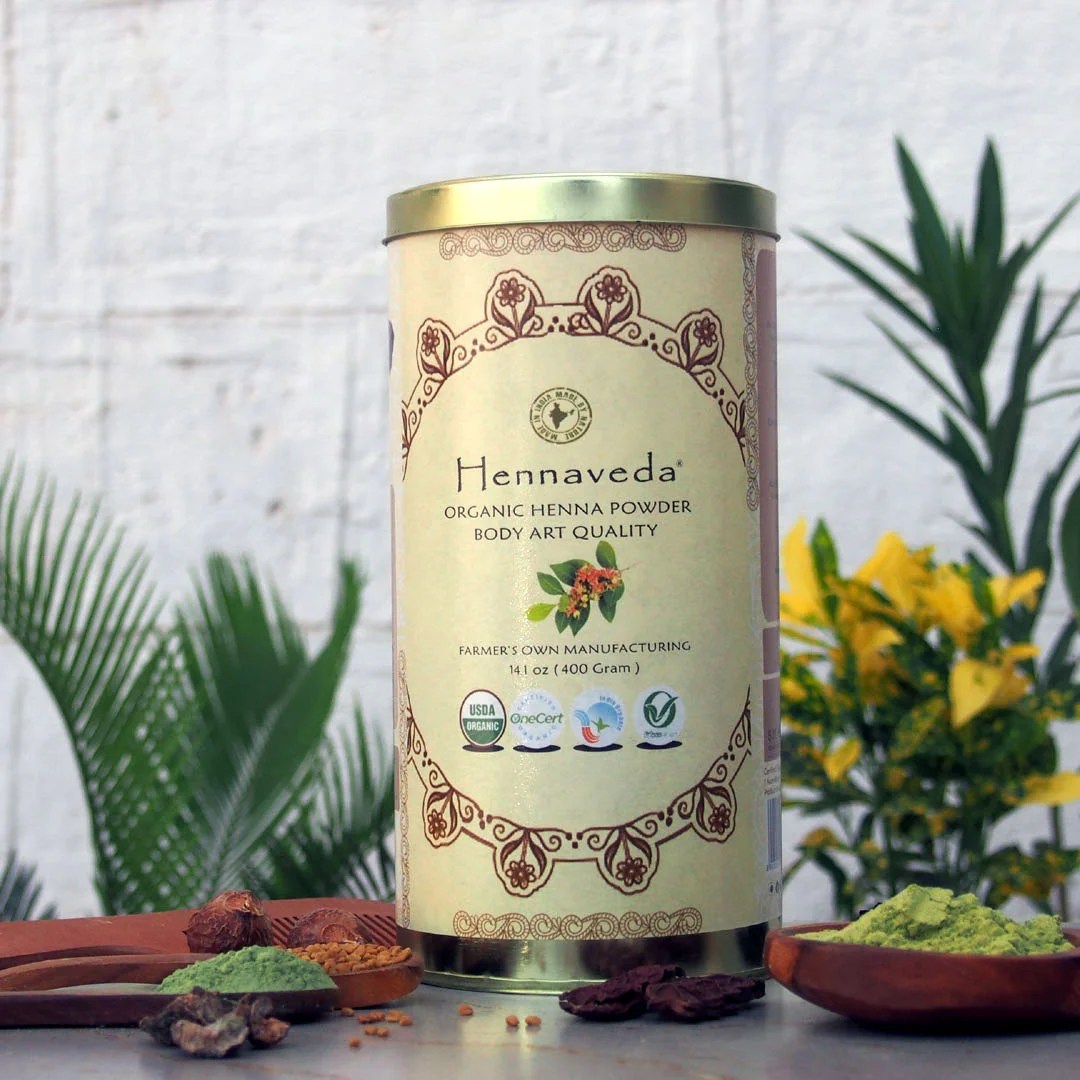 Organic Body Art Quality Henna Powder 400g Hennaveda
