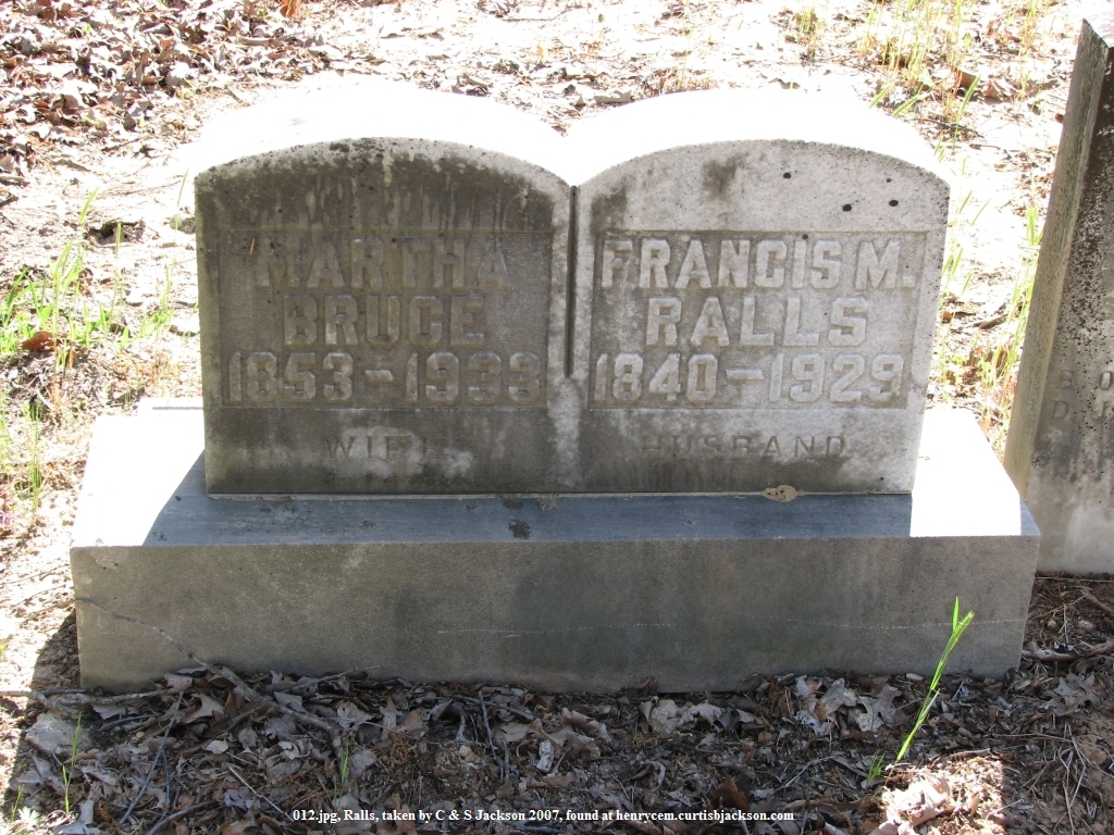 Cemeteries of Henry County Tennessee Ralls Cemetery