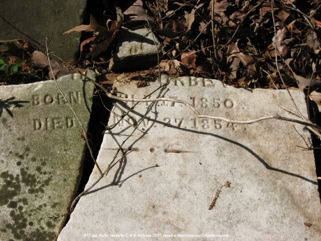 Cemeteries of Henry County Tennessee Ralls Cemetery