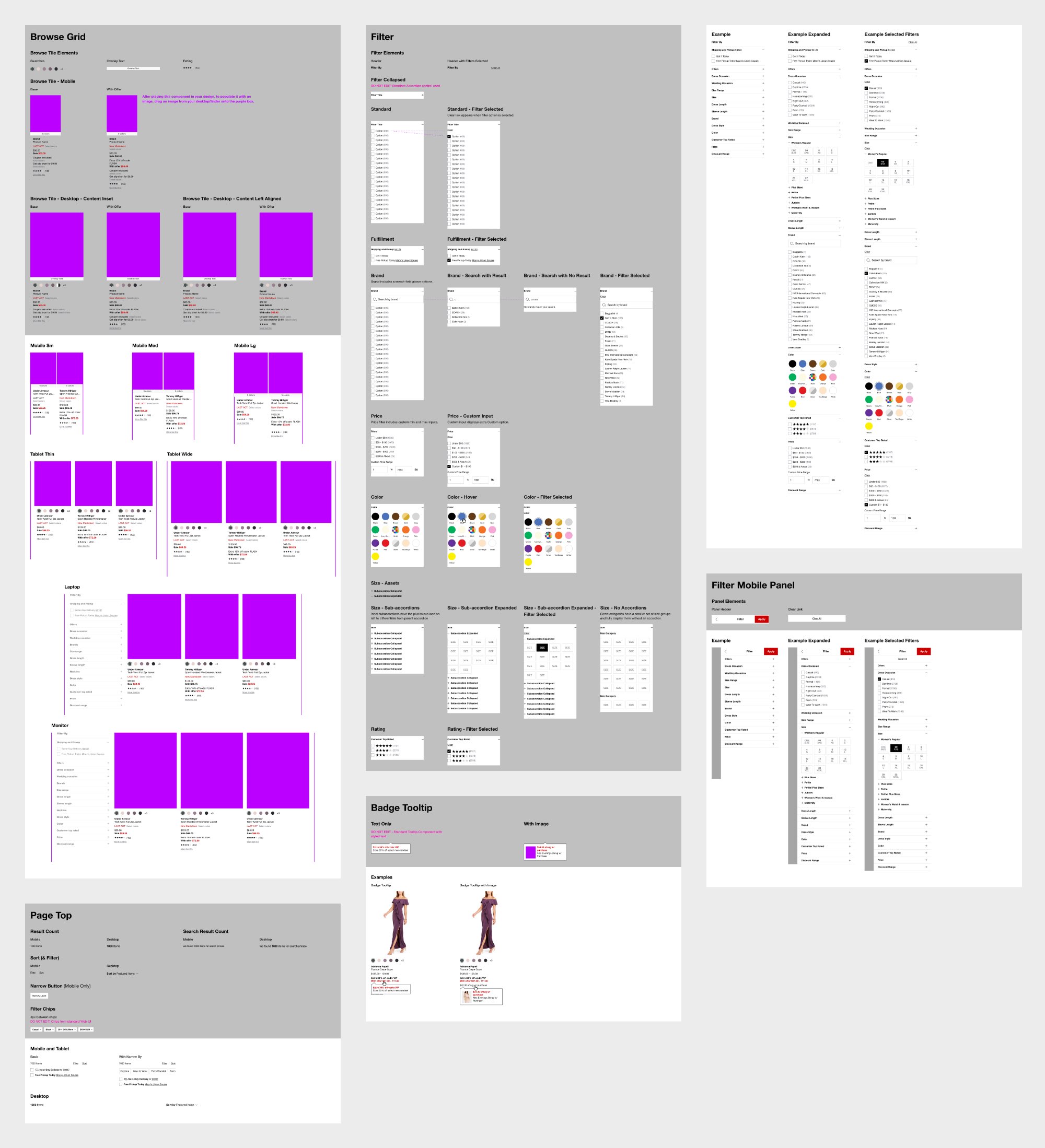 Macy's Adobe XD Transition & Design System