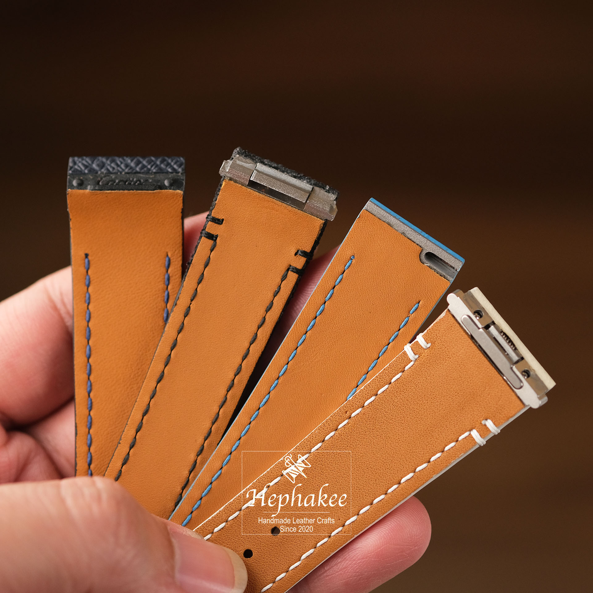 Bespoke Burgundy Alligator Leather Strap For New Cartier Santos