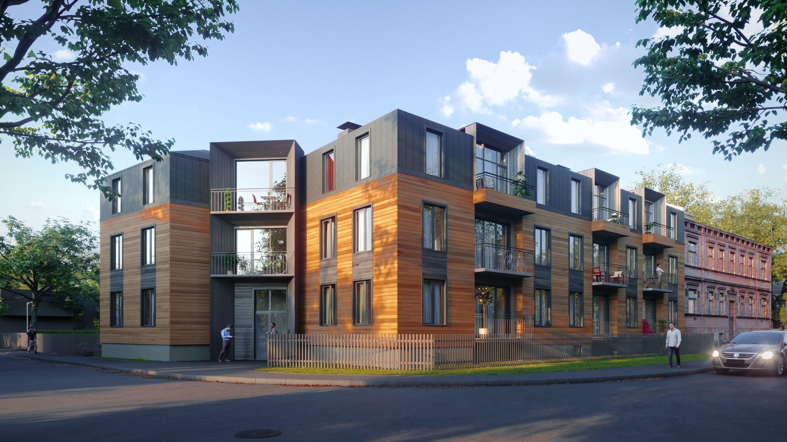 The apartment building in Latvia, Riga in Agenskalns on 7 Baložu street