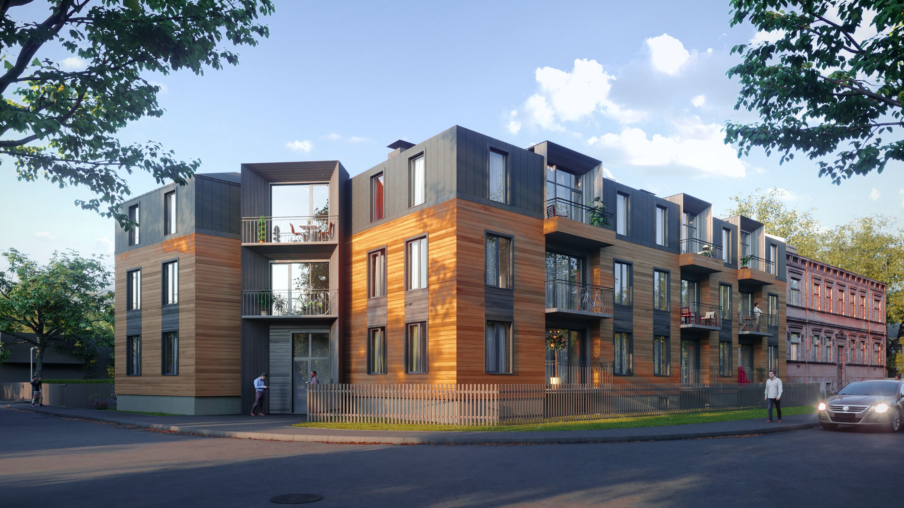 The apartment building in Latvia, Riga in Agenskalns on 7 Baložu street