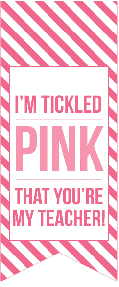 "I'm Tickled Pink That You're My Teacher!"-Back to School Gift - Her ...