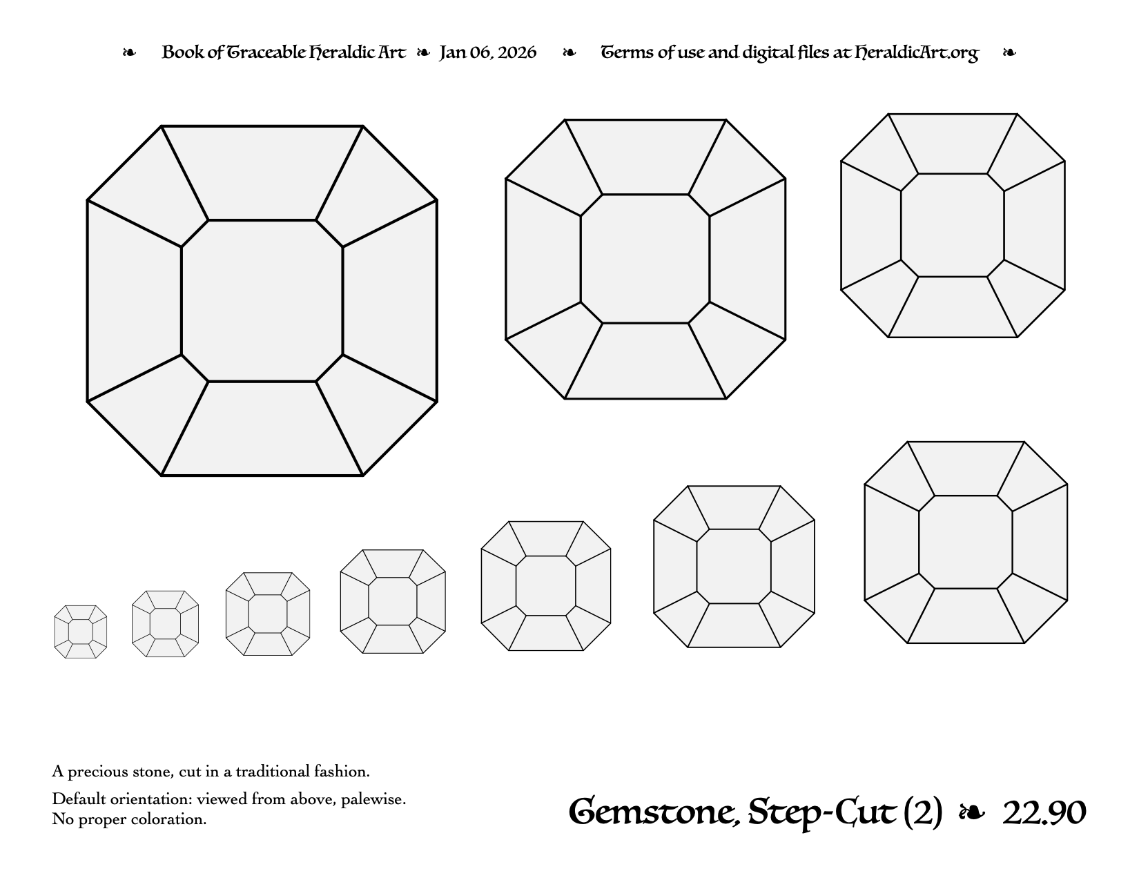 Gemstone Traceable Heraldic Art