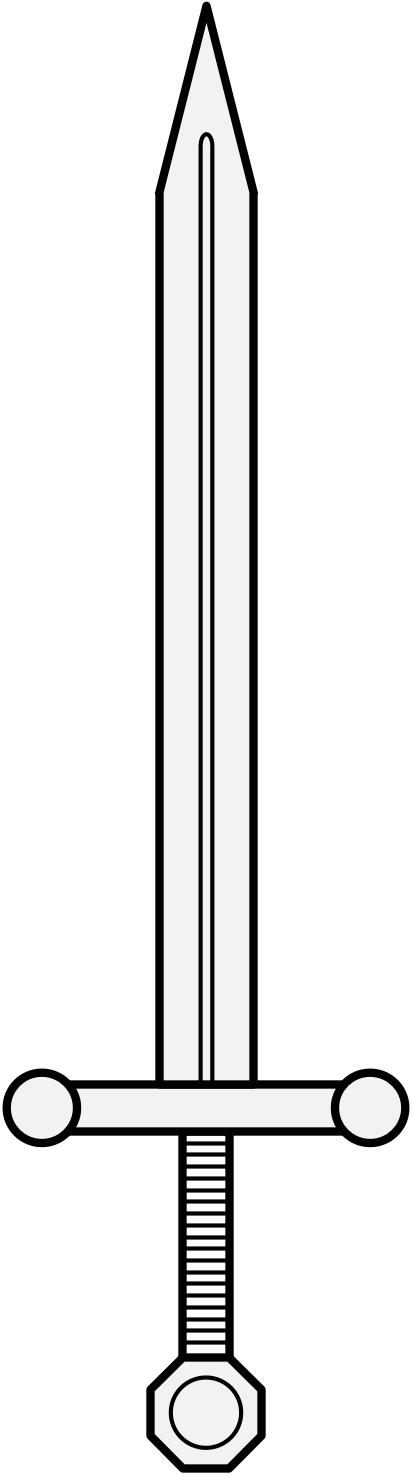 Sword - Traceable Heraldic Art