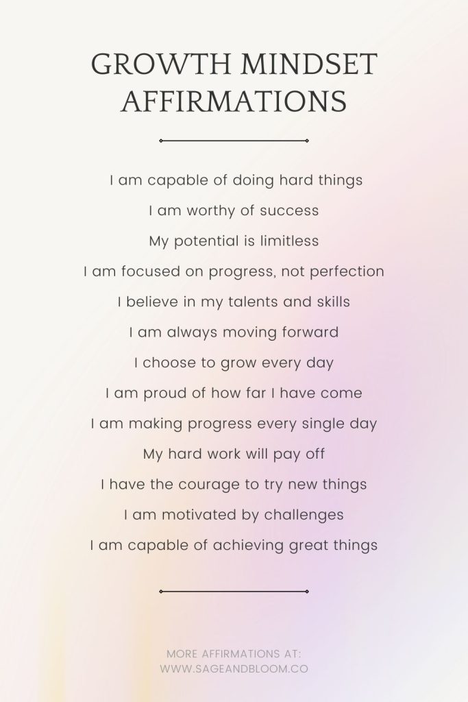 111 Growth Mindset Affirmations for Everyday Success in 2024 Her