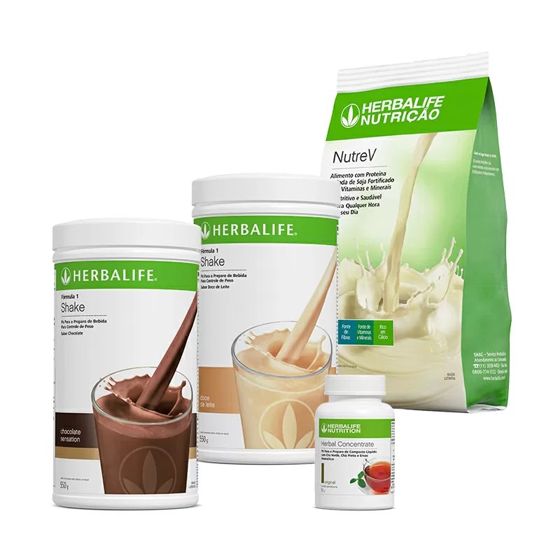 Kit 3 Mais opções para o seu dia Herbalife SHAKE R 149,00 COM