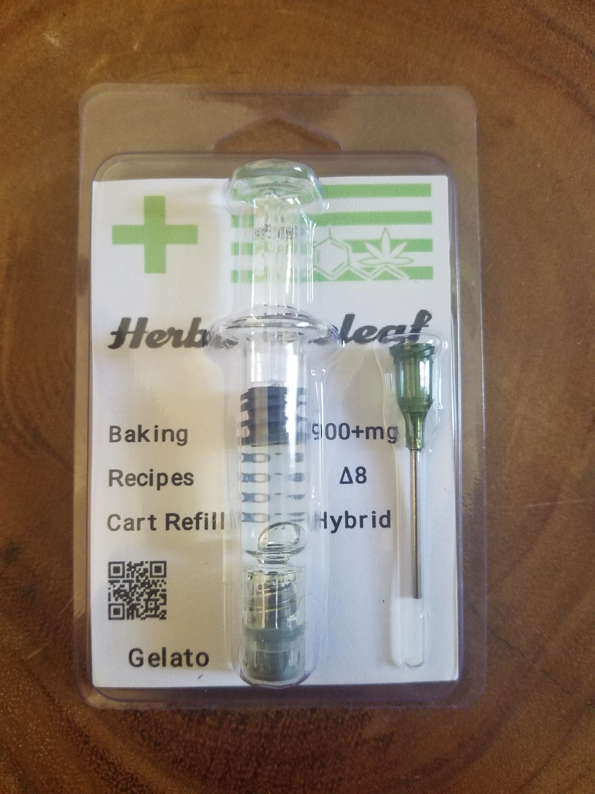 Delta 8 THC Distillate Syringe 1 ML Herba Releaf