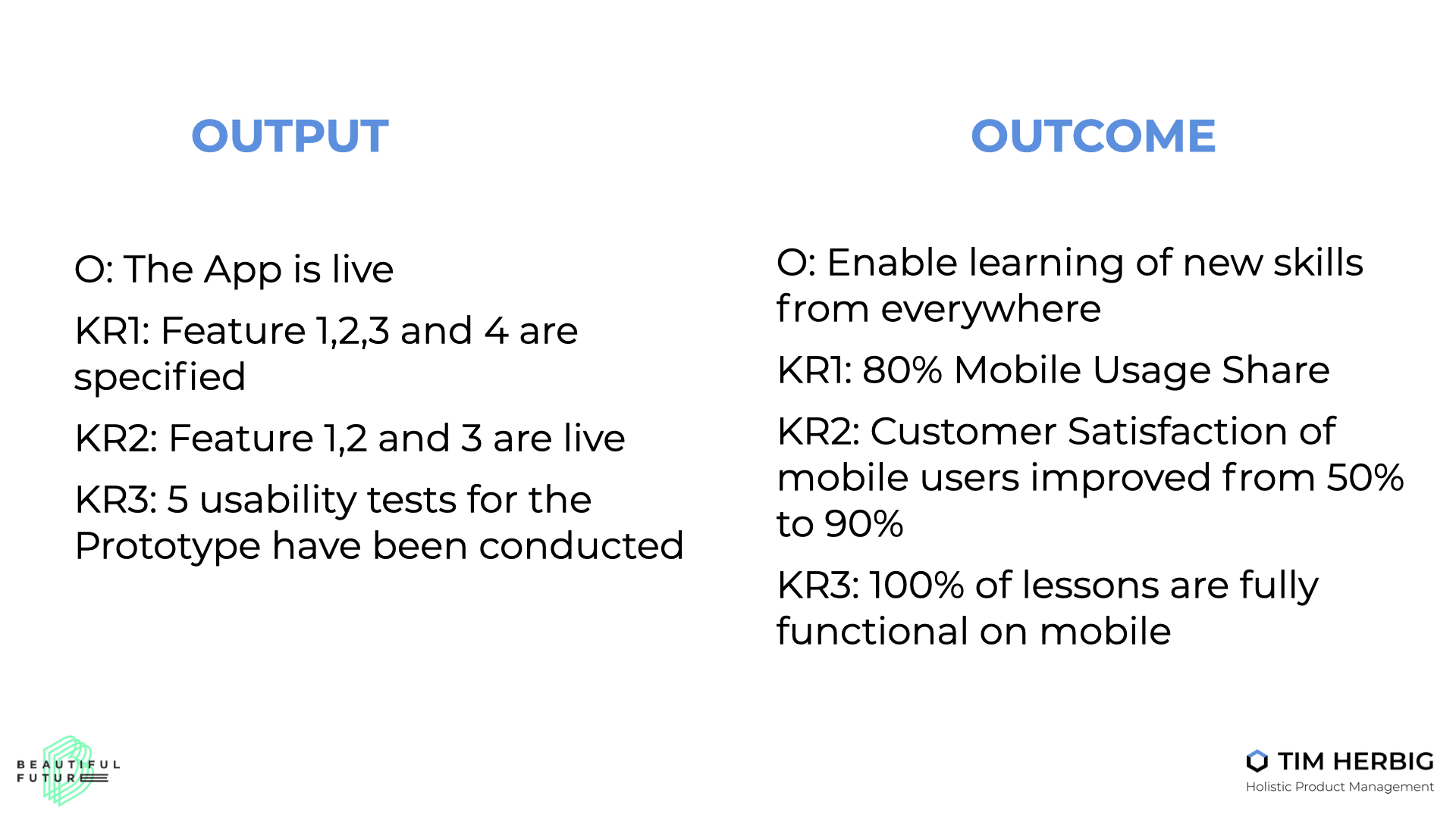 Product Goals Using Objectives and Key Results (OKRs) for Agile Teams