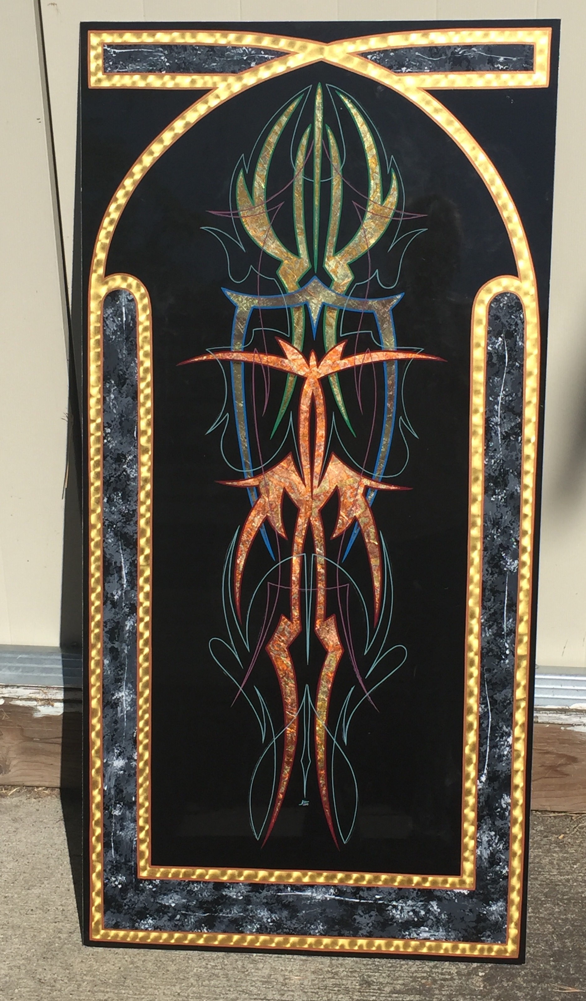 Goldleafpinstriping panels SF Bay Area Pinstriping and Signs by Herb