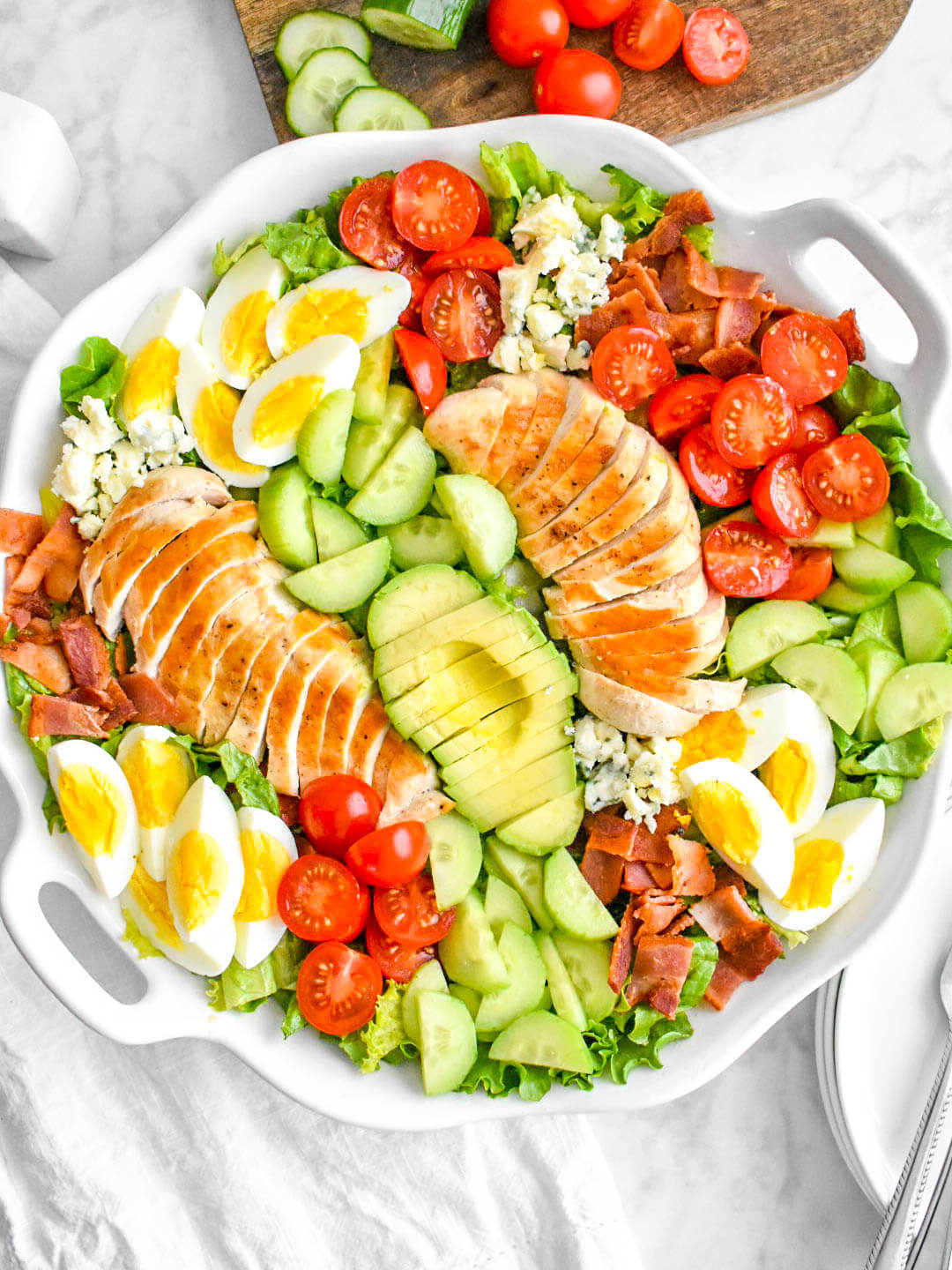 Cobb Salad with Honey Mustard Vinaigrette Herbs & Flour