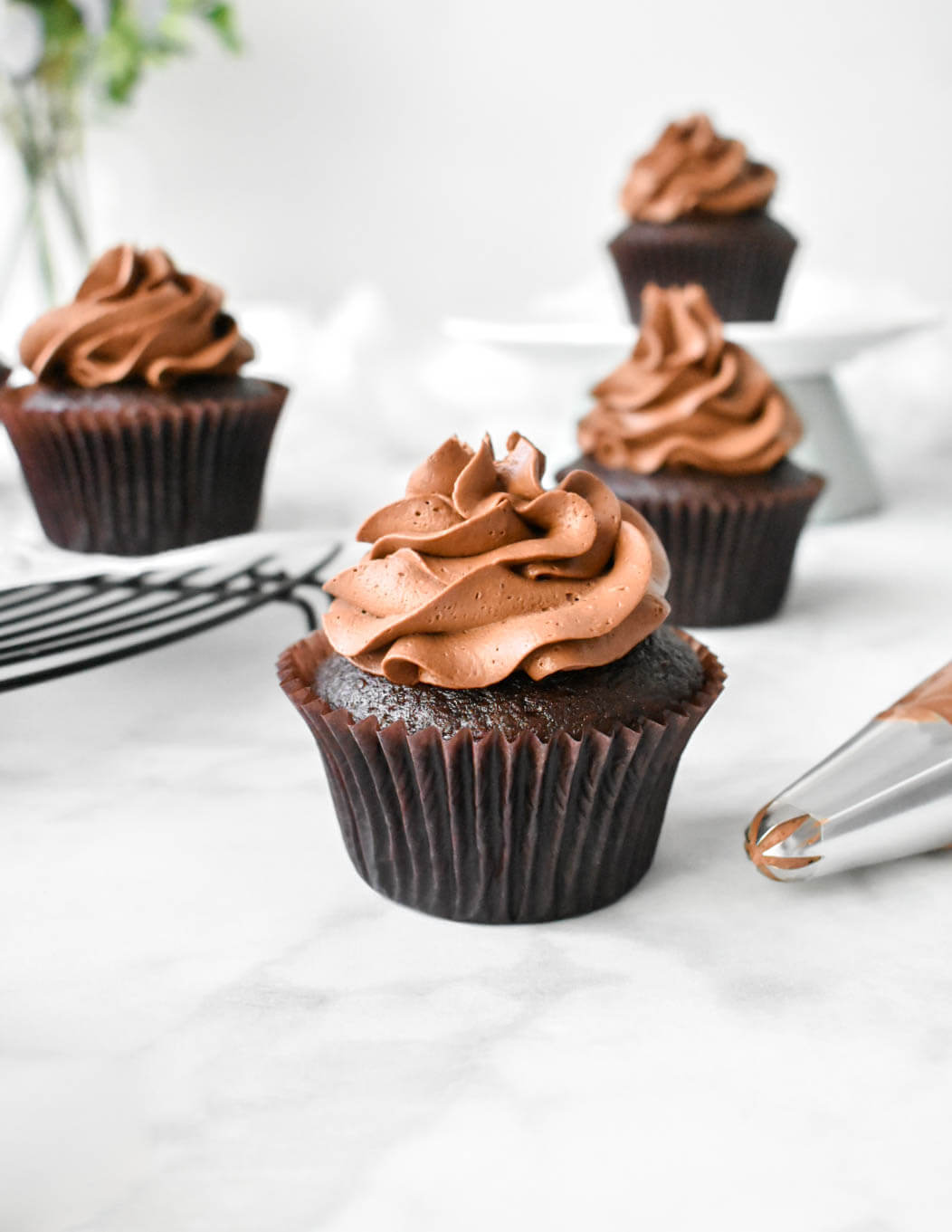 Whipped Chocolate Ganache Frosting Herbs & Flour