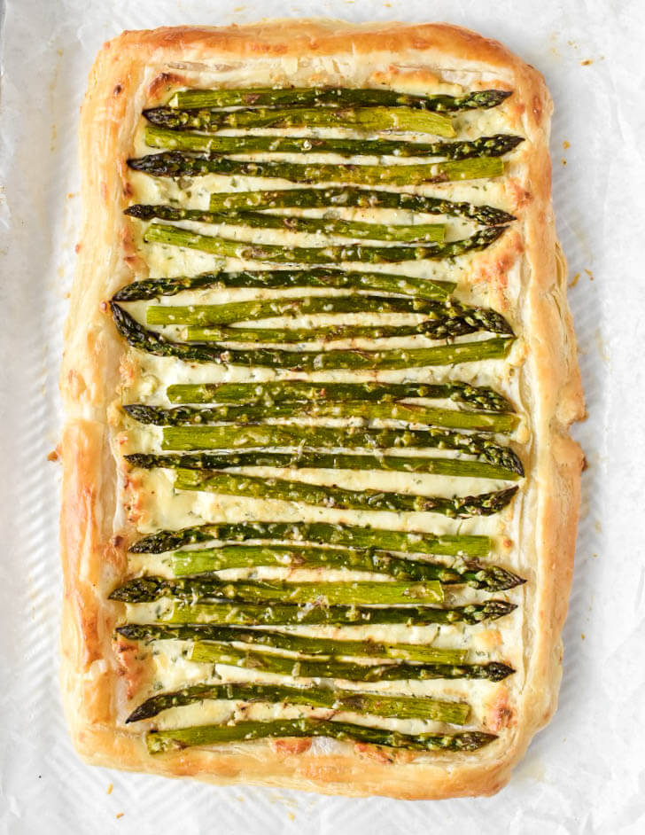 Asparagus Puff Pastry Tart Herbs & Flour