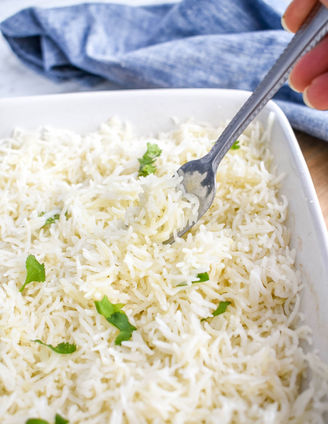 Baked Coconut Rice Herbs & Flour