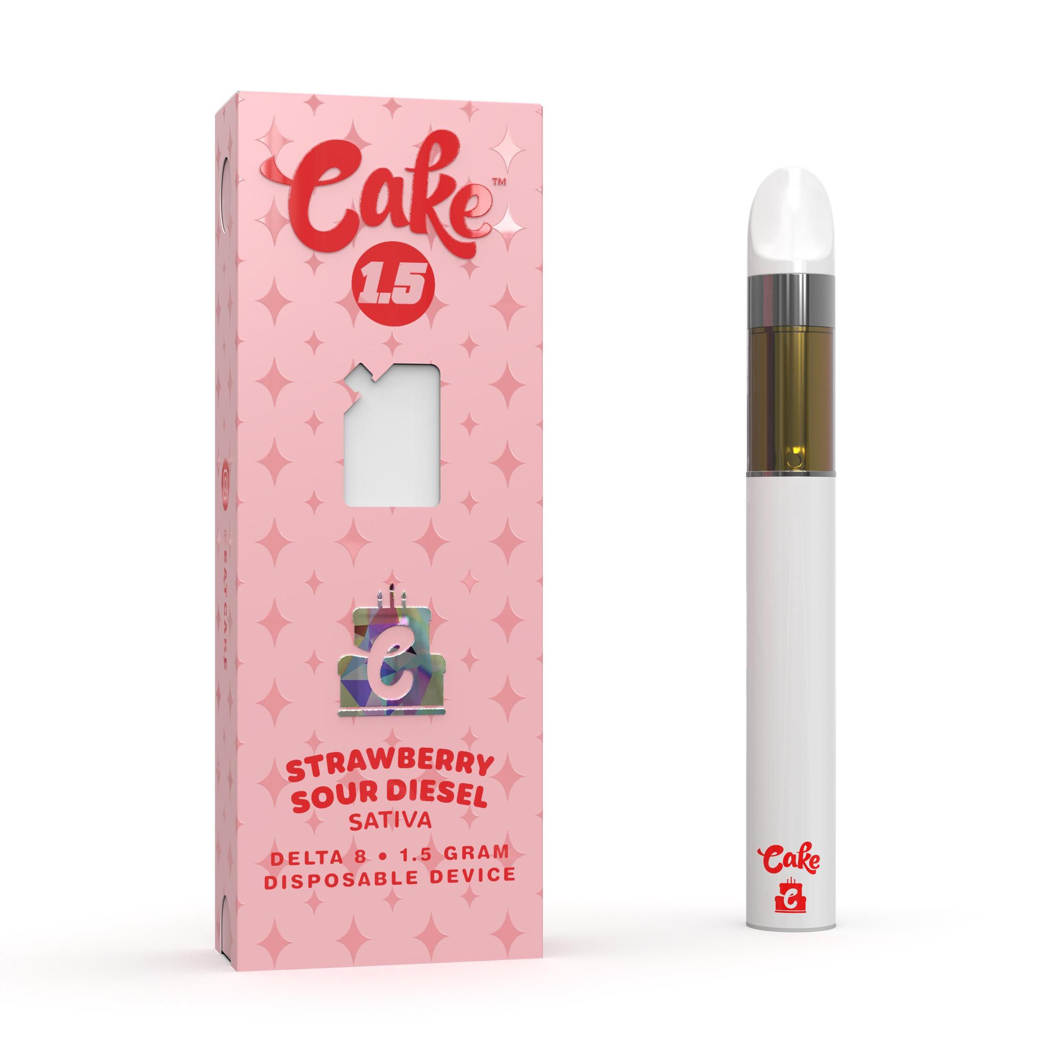 Cake Delta 8 “Strawberry Sour Diesel” Disposable Vape