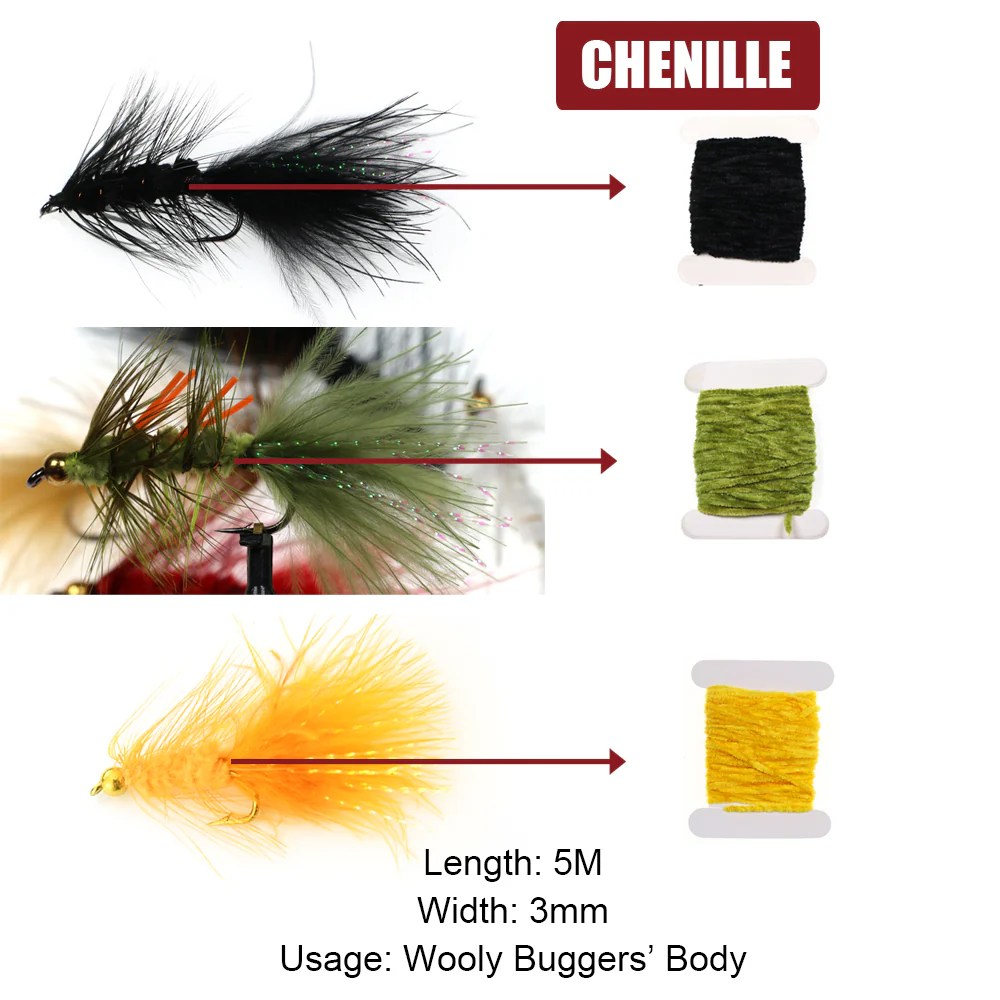 Fly Tying Material Set Feather and Dubbing Starter Kit Hercules Fishing Tackle