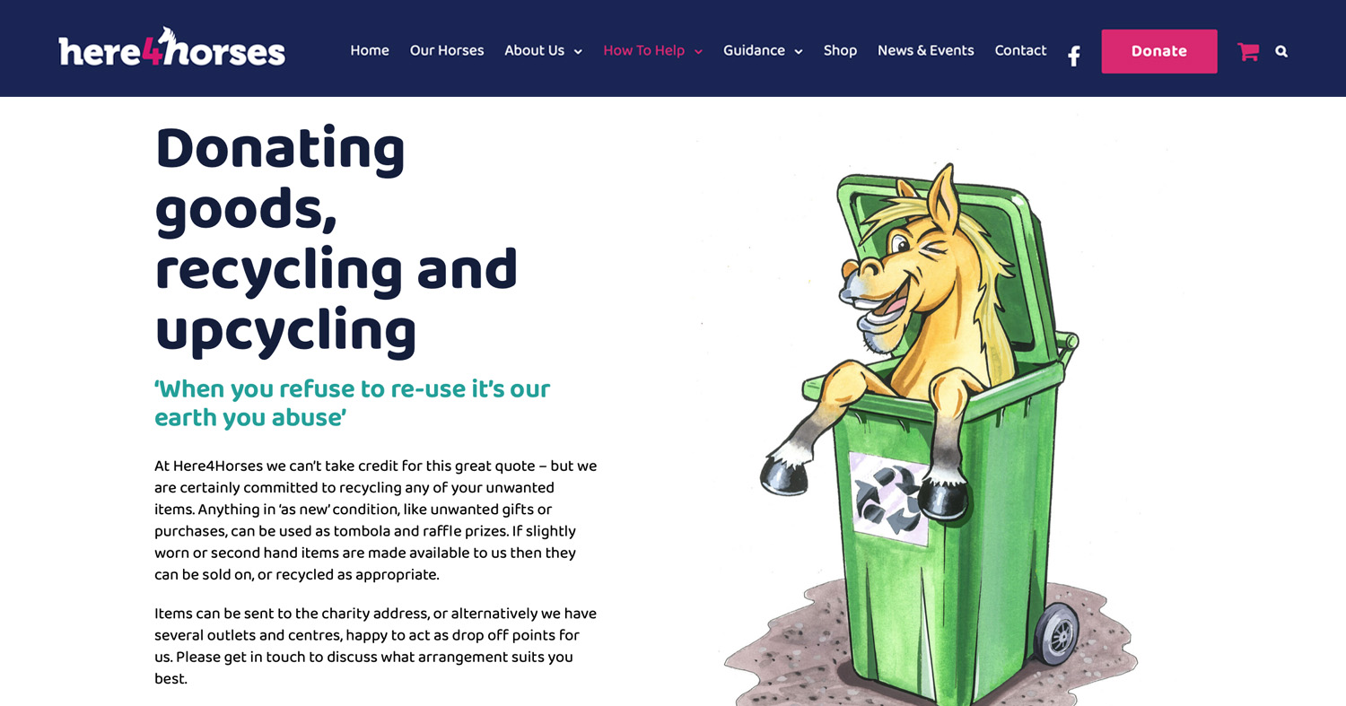 Donating goods Here4Horses