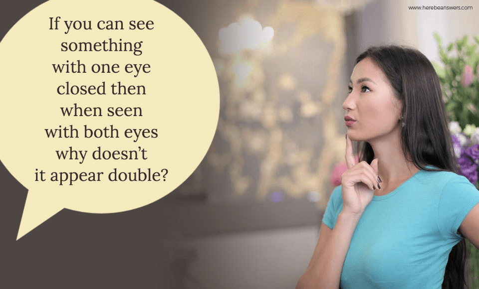If you can see something with one eye closed then when seen with both