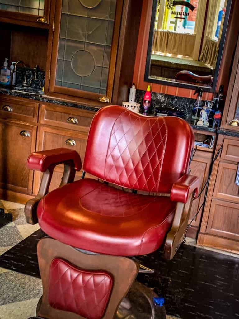 Getting A Hair Cut in Magic Kingdom Harmony Barber Shop