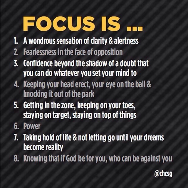 Motivation Monday Focus Is…