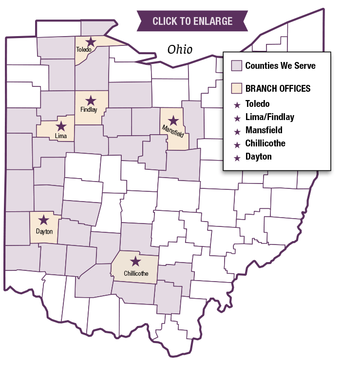 Home health care locations in Ohio from Heritage Health Care Heritage