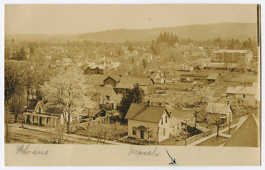 View of residential section of Forest Grove · heritage