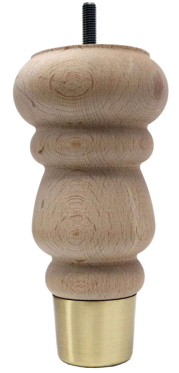 Monica Furniture Legs with Brushed Brass Leg Cups Heritage Components