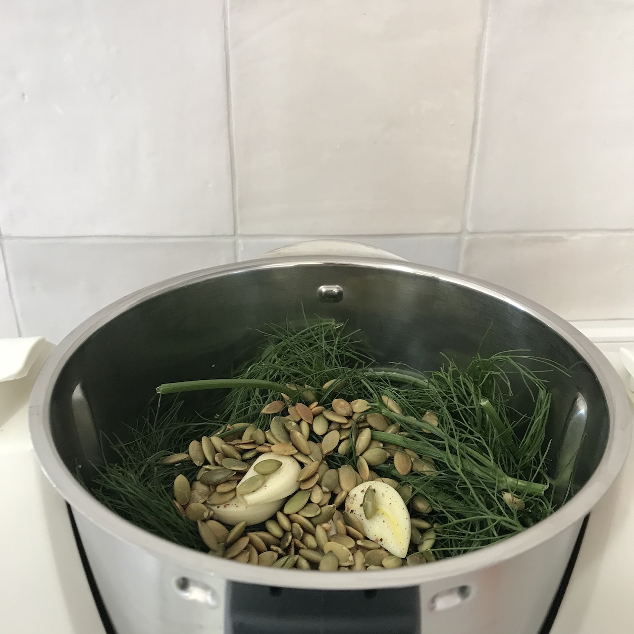 Fennel and Freekeh Soup with Frond Pesto Heritage Farm