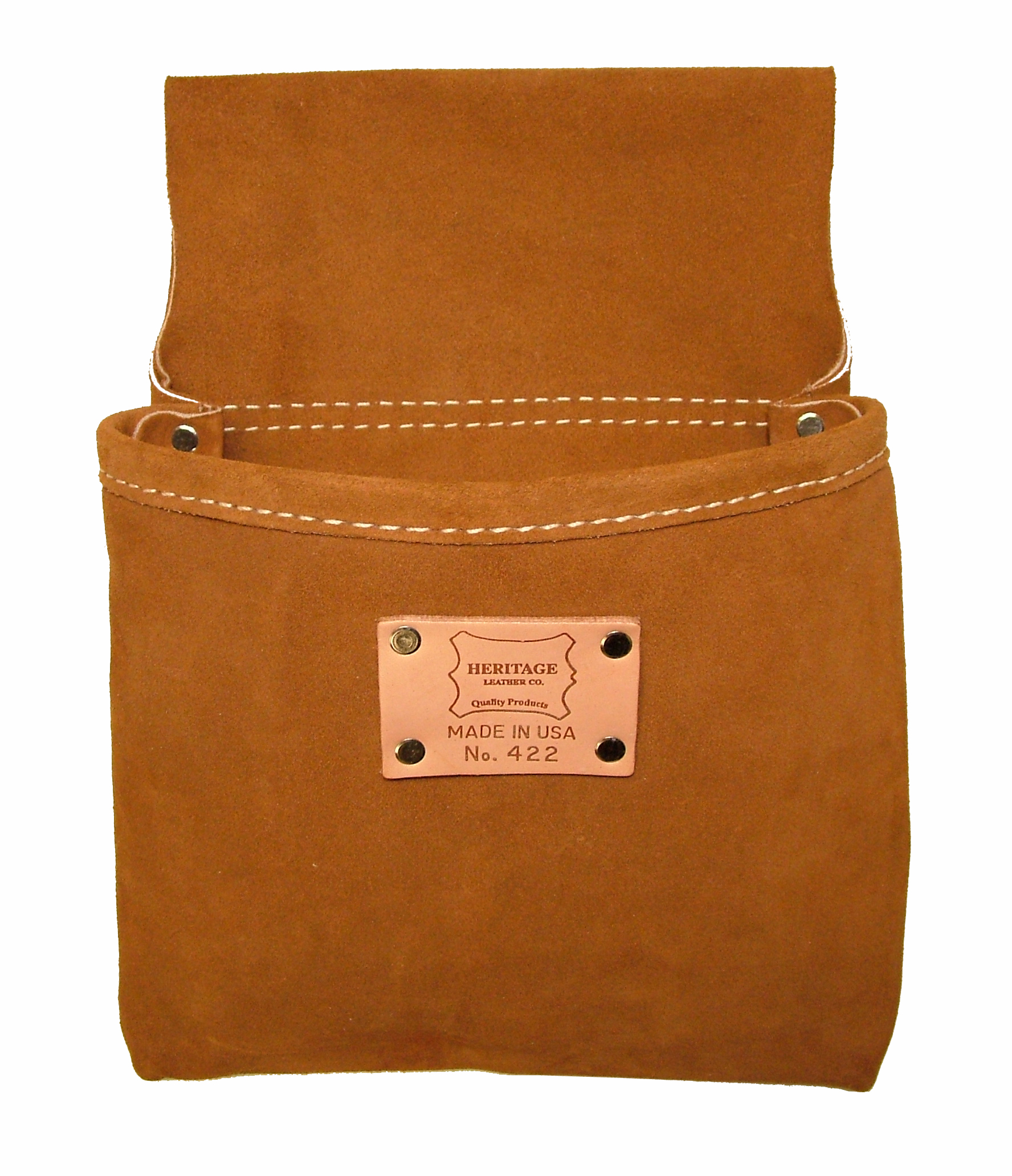 Single Pocket Professional Suede Leather Nail Bag Heritage Leather Co.