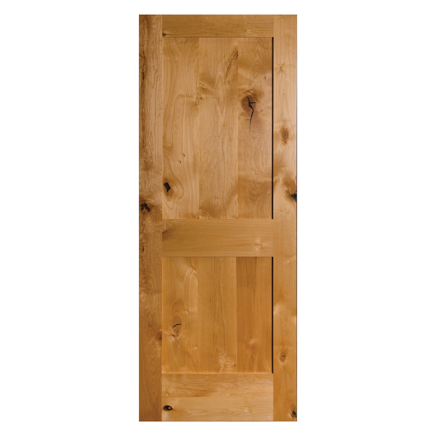Knotty Alder 2 Panel Flat Heritage Millwork