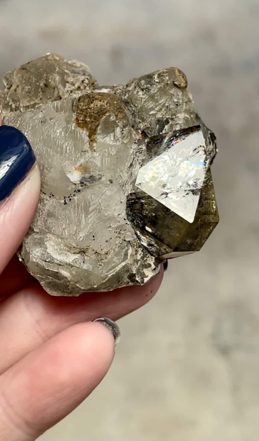 Calcite Black Herkimer Crystal Offered Direct From The Source