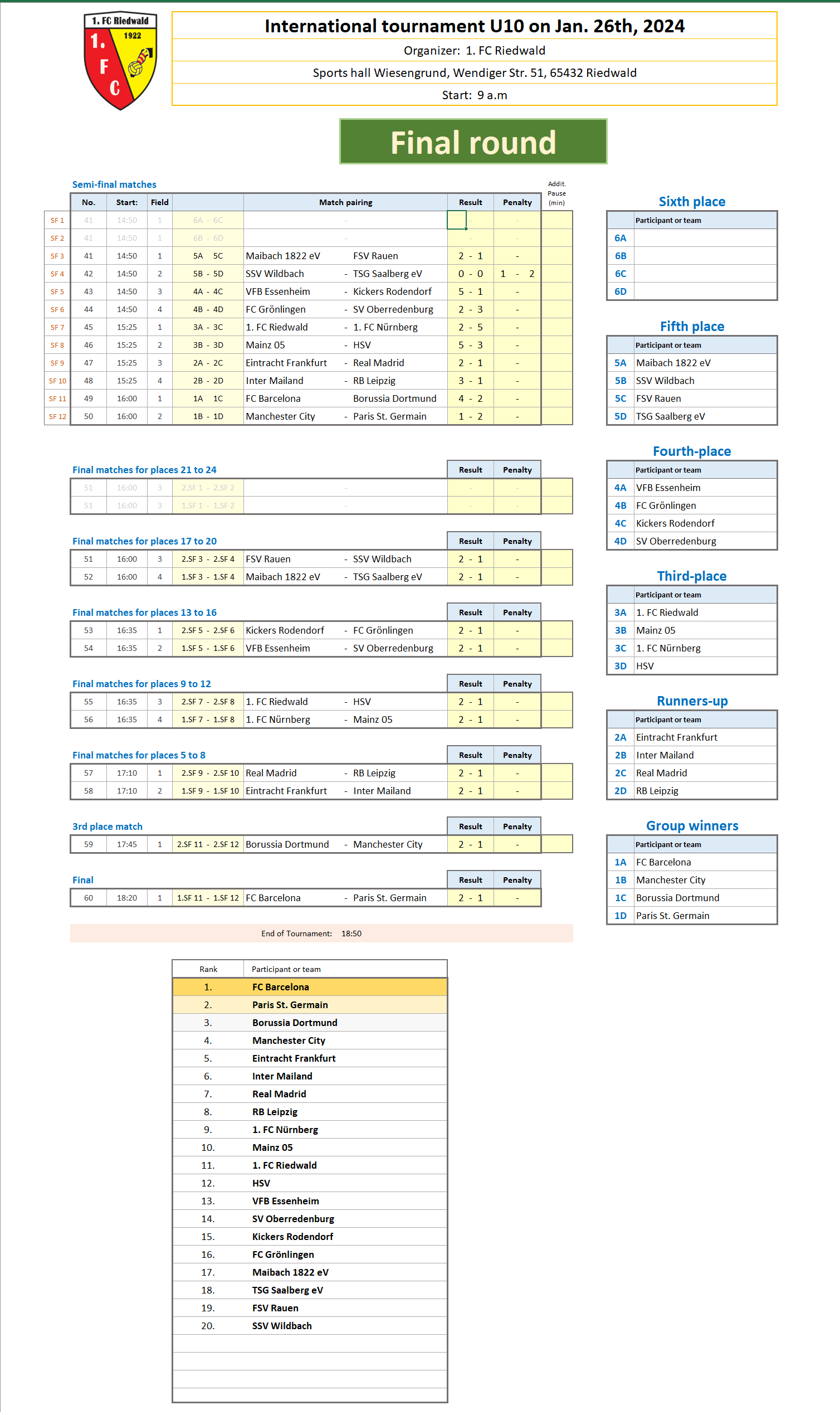 4 teams in a group excel football tournament 🇸🇧 【43LOTTERY