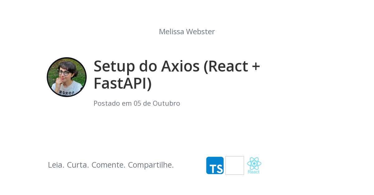 Setup do Axios (React + FastAPI)