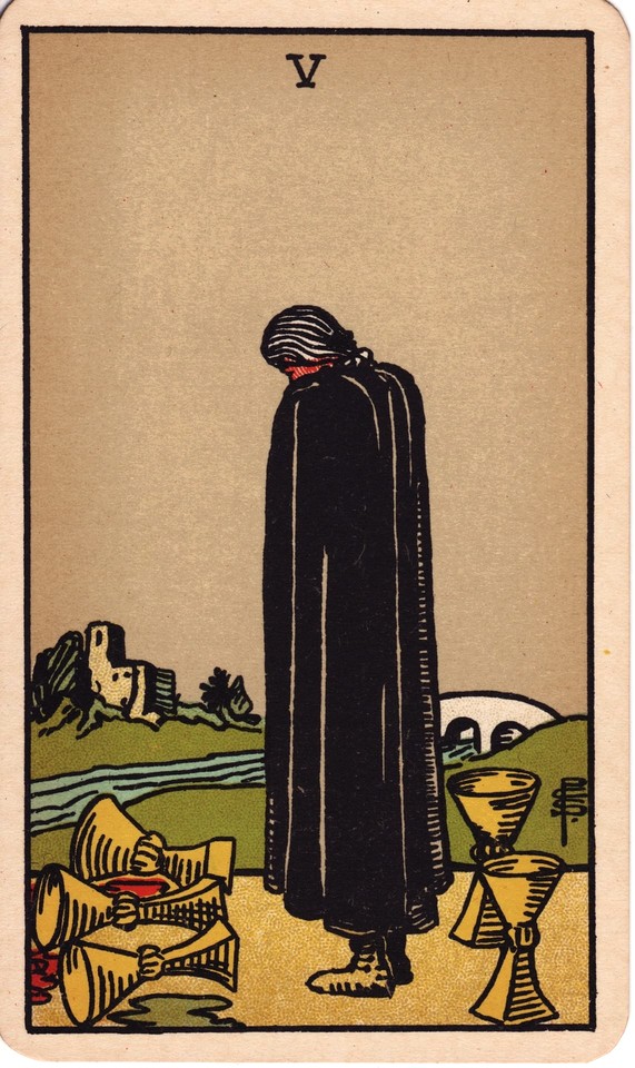 Five of Cups Tarot card meaning It is a card of loss, but