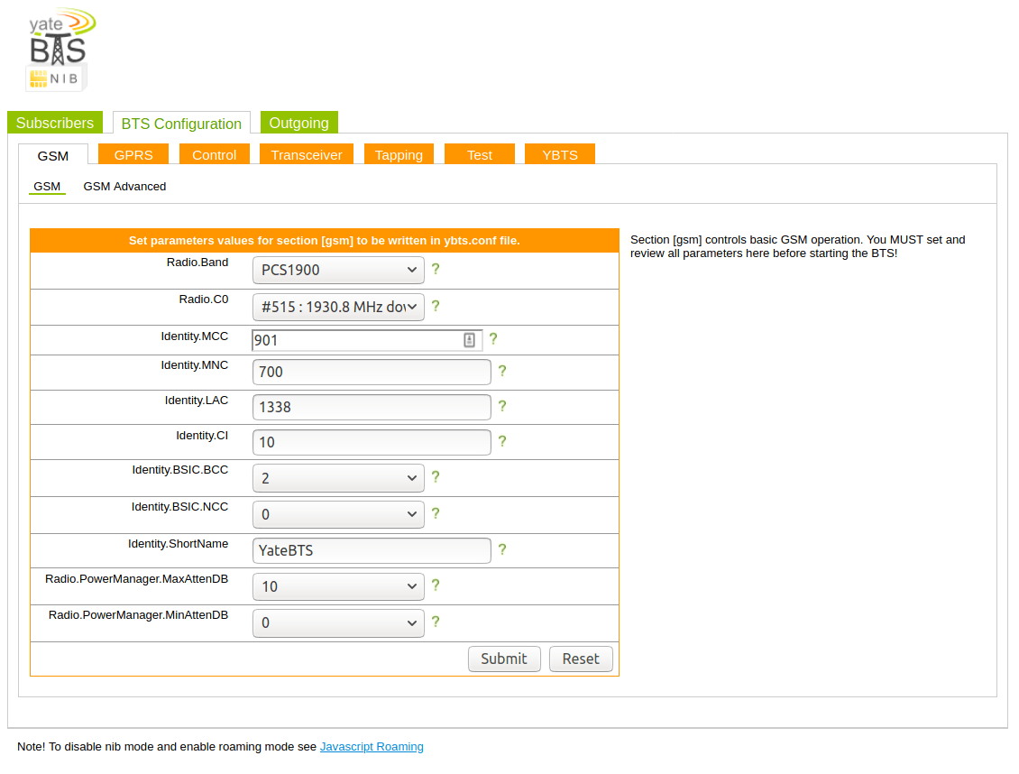 Grant H. Creating a Cellular Testbed with YateBTS and srsLTE