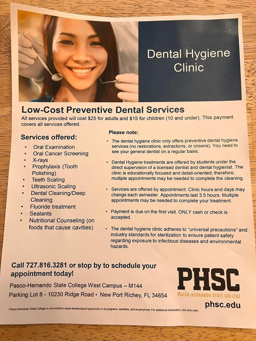 Dental LowCost Preventive Dental Service Hernando Post