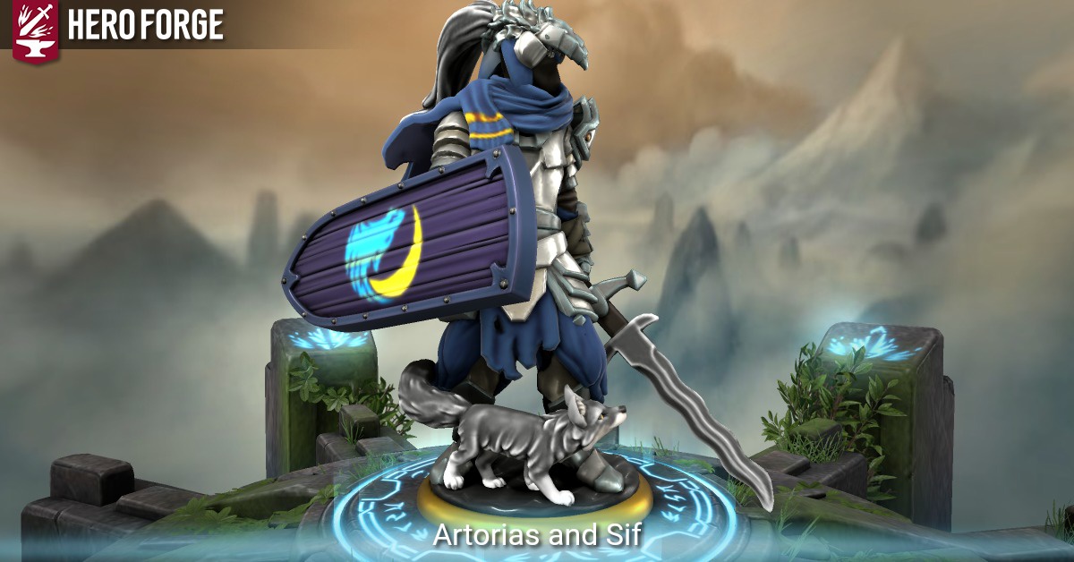 Artorias and Sif made with Hero