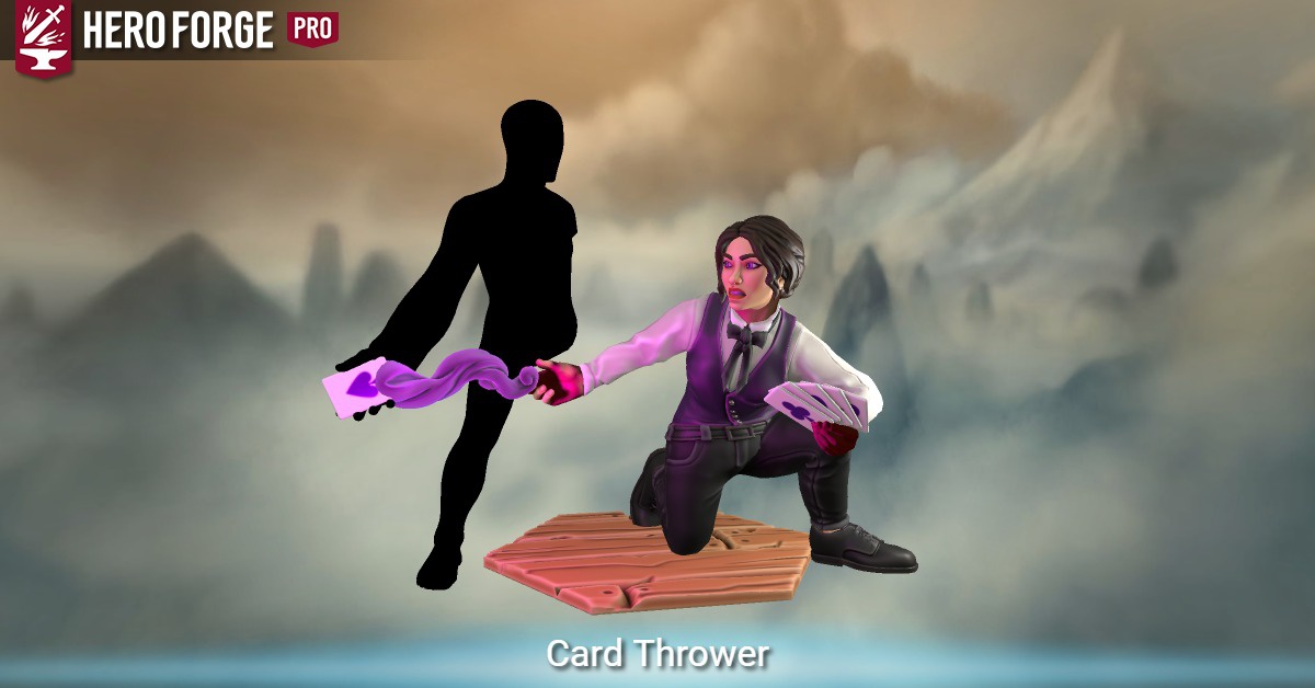 Card Thrower made with Hero