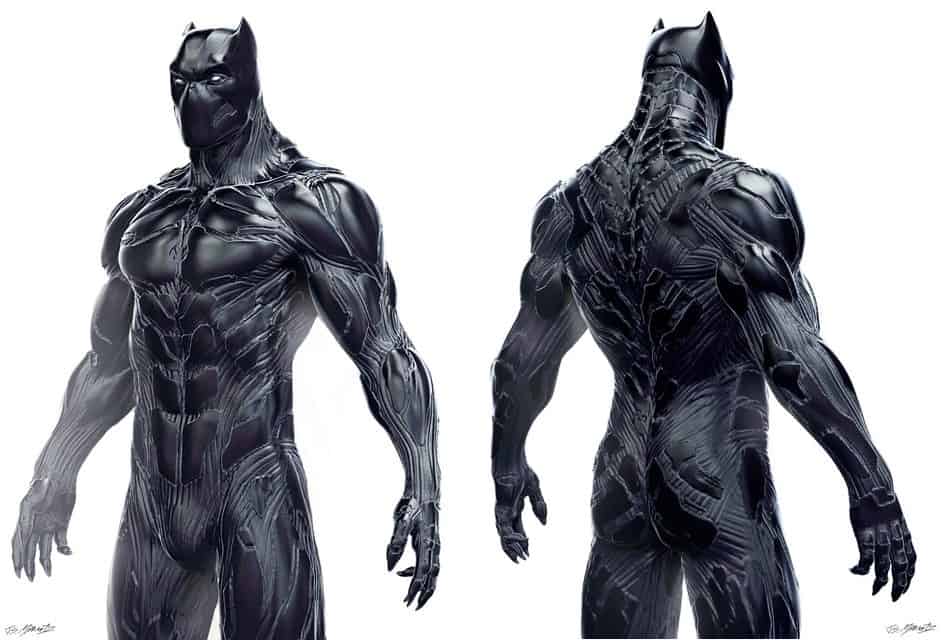 Black Panther Suit Design Details and New Art Heroic Hollywood