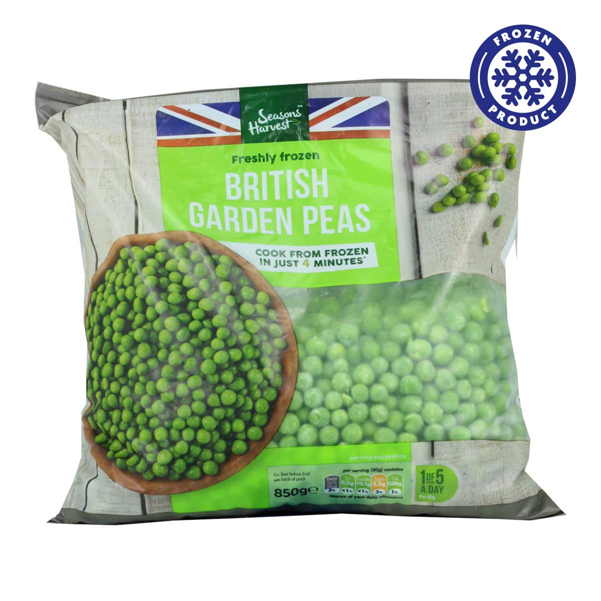 Seasons Harvest Garden Peas 850g Heron Foods