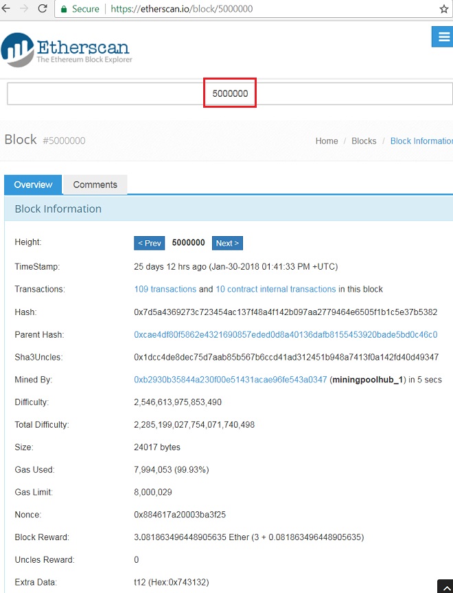 etherscan.io View Old Block